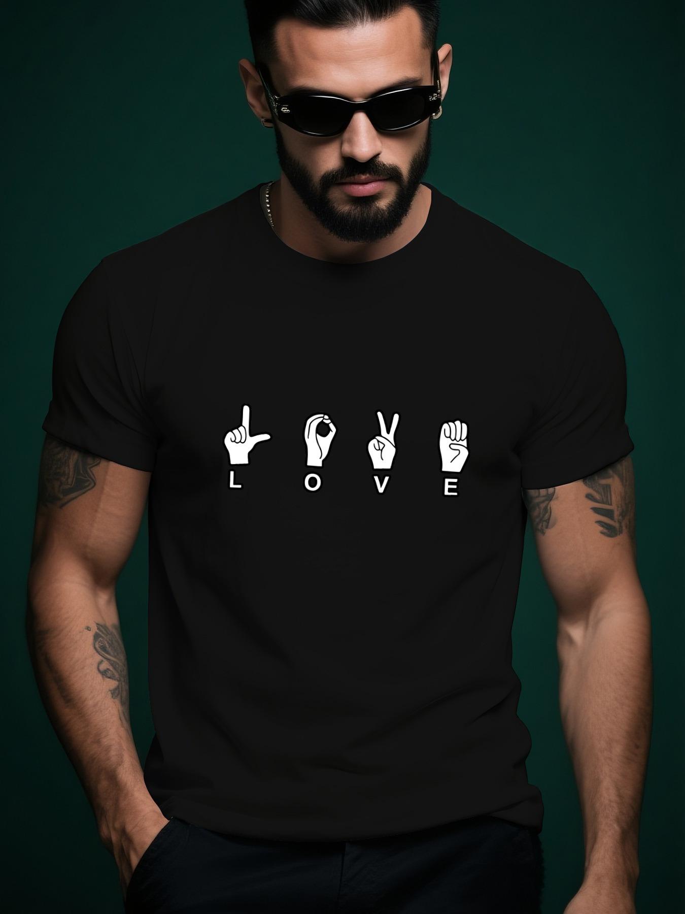 Summer Love Gesture Tshirt - Soft Round Neck Short Sleeve... XL