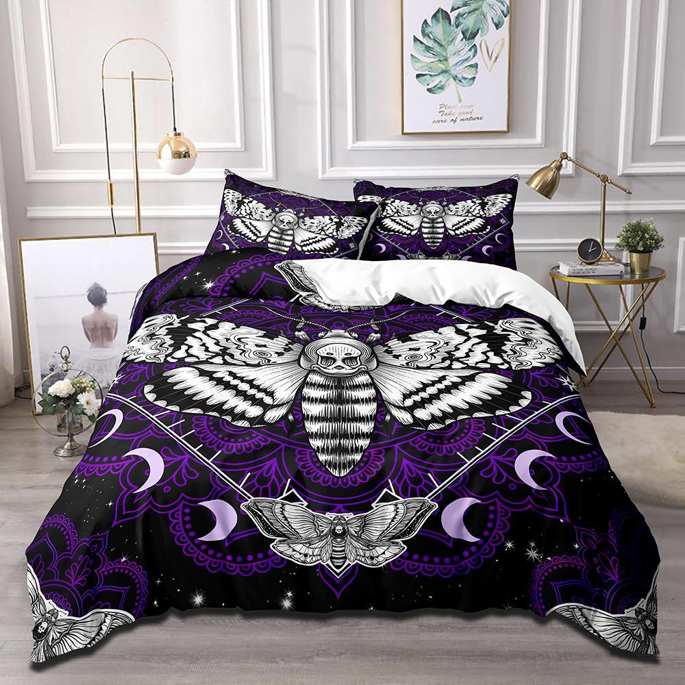 3D Digital Printing Kit Home Textile Quilt Cover Bed Sheet Bedding Three-Piece Set