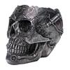 Skull Flower Pot Hand-Painted Resin Gothic Planter Decorative Flower Pot Candy Bowl for Home Office Halloween Decor