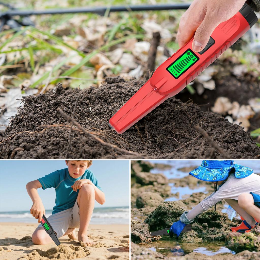 Professional Handheld Metal Detector Gold Finder Pinpointer with 360° Side Scan Tech for Outdoor Treasure Hunting & Gold Search