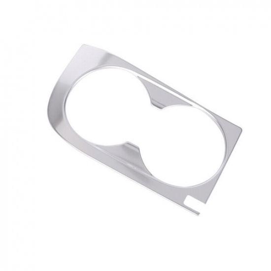 For Benz C-Class W206 Frame Trim -23 Silver Steel Central Console Water Cup