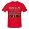 Unisex Funny I Keep All My Dad Jokes In A DadABase T Shirt Vintage Oversized Cotton Crewneck Sleeve Custom T Shirts