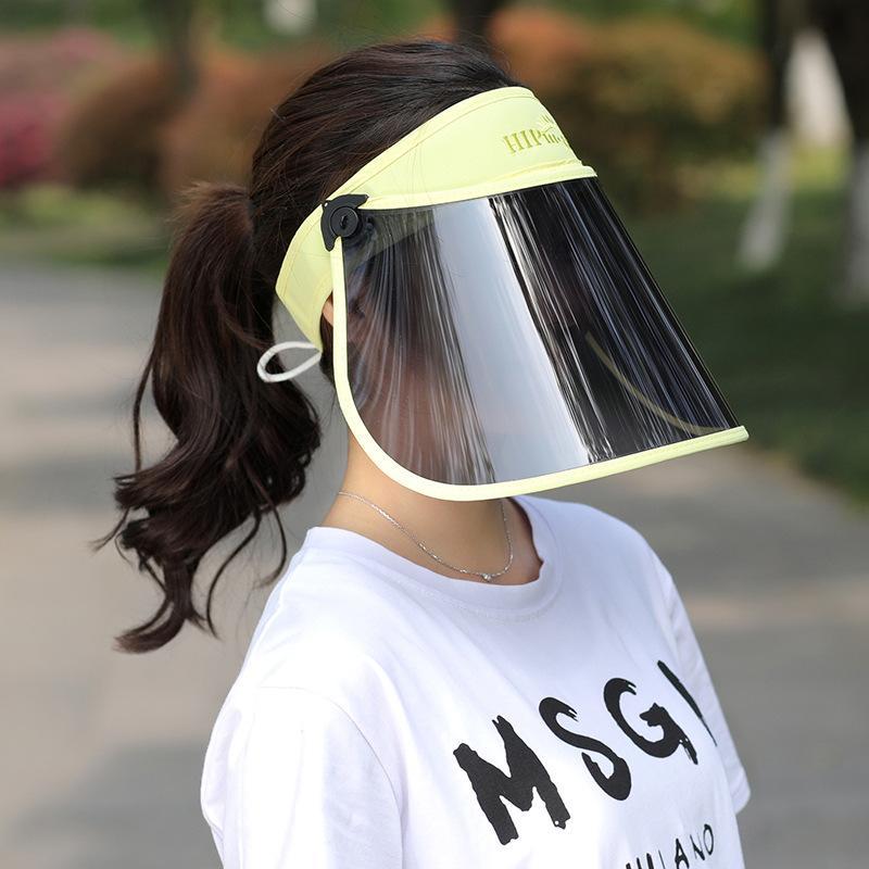 Women Adjustable Uv Protection Sun Visor With Wide Face Shield For Beach Hiking Summer Activities