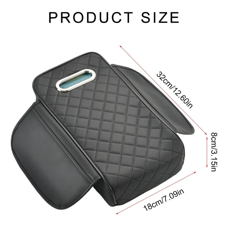 Praktisches Auto-Armlehnenpolster mit integriertem Taschentuchspender & Aufbewahrungslösung Leder-Armlehne für den täglichen Komfort