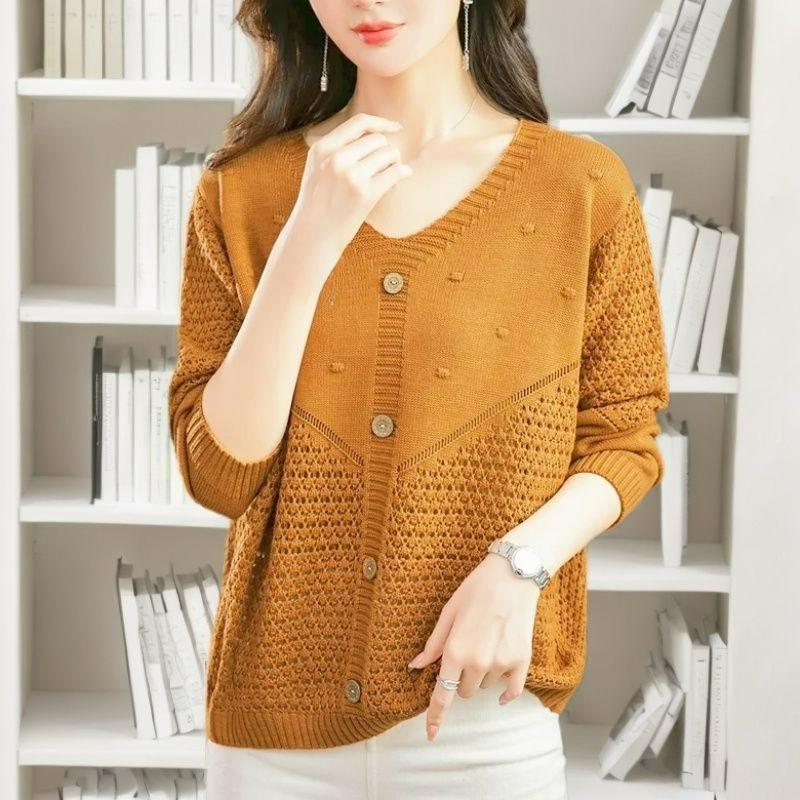 Plus Size 6XL Mint Mambo Early Spring and Autumn Tops Women's Spring Thin Tops Thin Knitwear