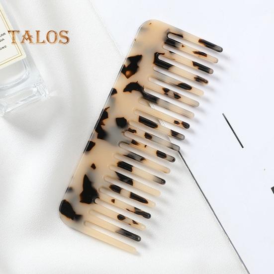 Cellulose Acetate Hair Comb Wide Teeth Anti-static Scalp Massage Pocket Comb Marbling Men Women Wet Dry Short Long Curly Hair Detangling Comb