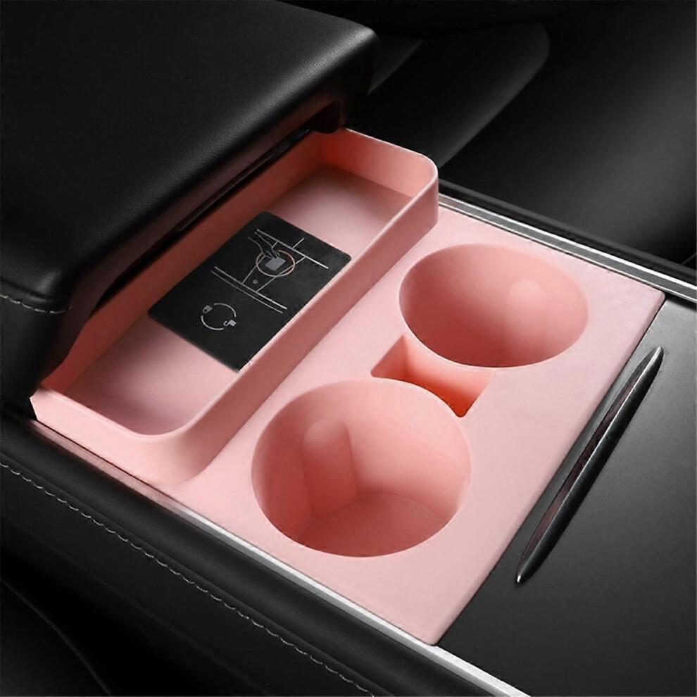 Silicone Water Cup Holder for Model3/Y Storage Box and Storage Tray Water Proof Material Center Console Cup Holder