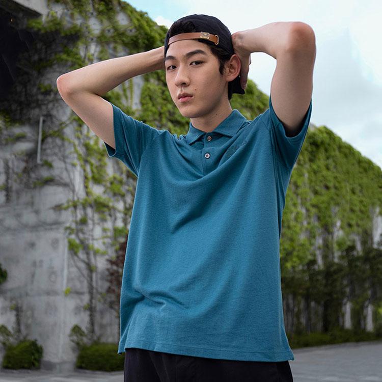 Timberland Logo Embroidered Outdoor Casual Breathable Short Sleeve Polo Shirt Men Polo Shirts Blue A4382-G94