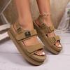 Women Roman Flat Sandals Casual Comfortable Thick Sole Sandals Height Increase 2026 New Summer Shoes for Women Zapatos De Mujer