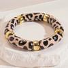 Vintage Acrylic Leopard Print Geometric round Bracelet Multi-Color Unique Personality European Inspired Hand Accessory