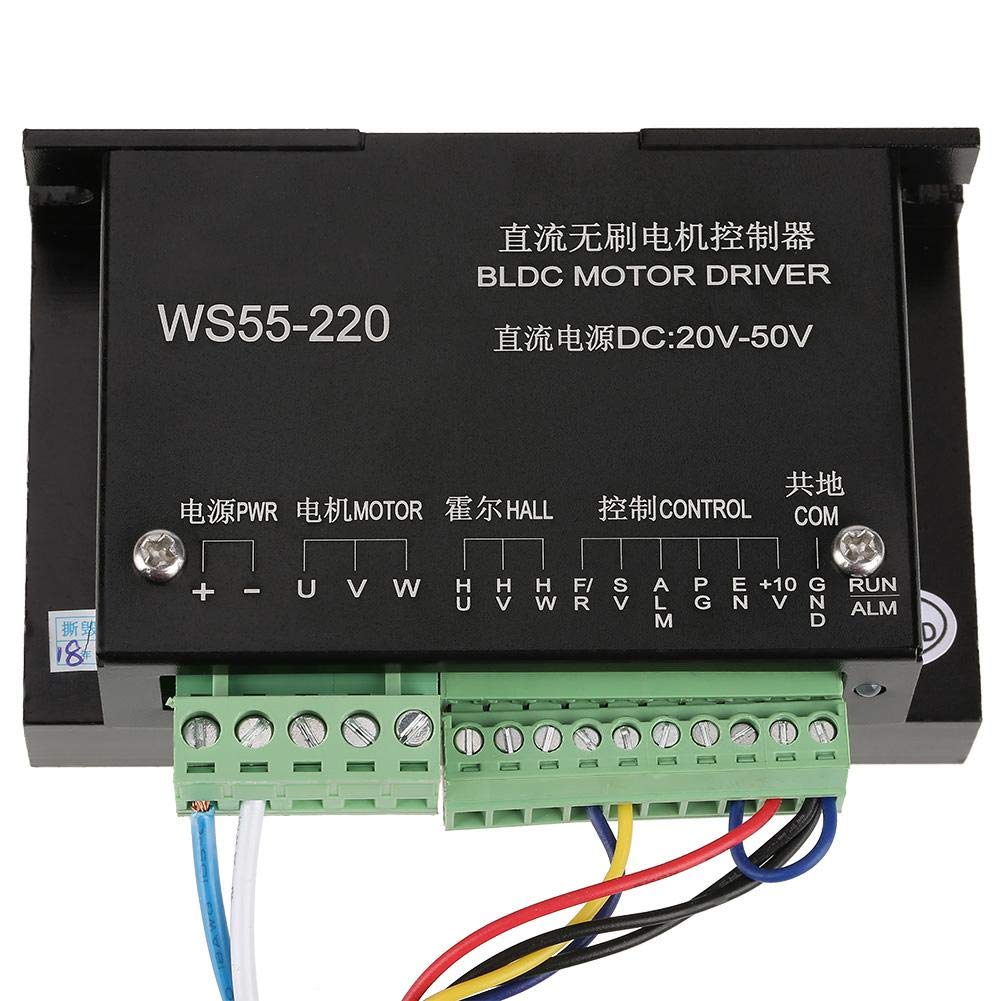 Walfront WS55-220 DC 48V 500W CNC Brushless Spindle BLDC Motor Driver Controller Spindle Driver