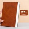 360 Page Universal a5 Notebook Leather Surface Thick Notebook Business Memo Book  School Supplies