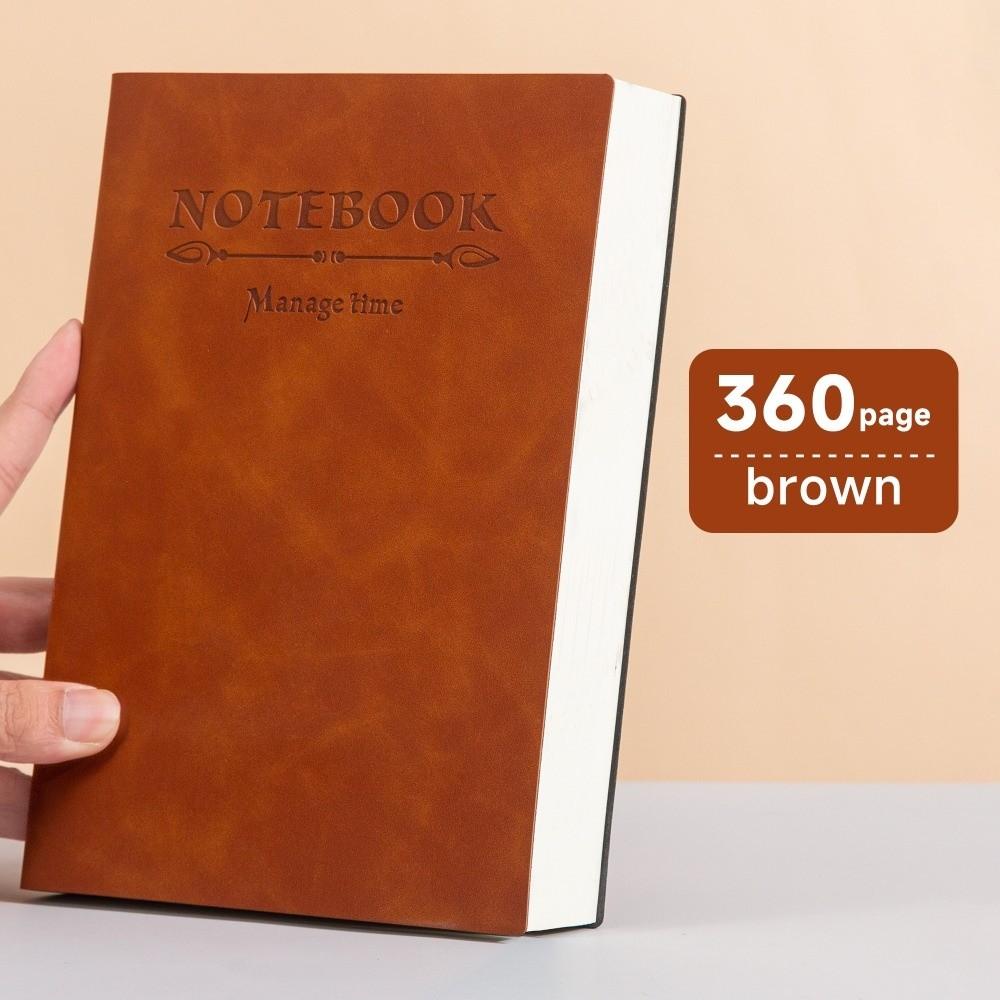 360 Page Universal a5 Notebook Leather Surface Thick Notebook Business Memo Book  School Supplies