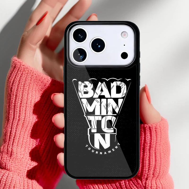 Badminton Sport Phone Case for iPhone 17 16 15 14 13 Pro Max Back Cover for 12 11 Pro Coque