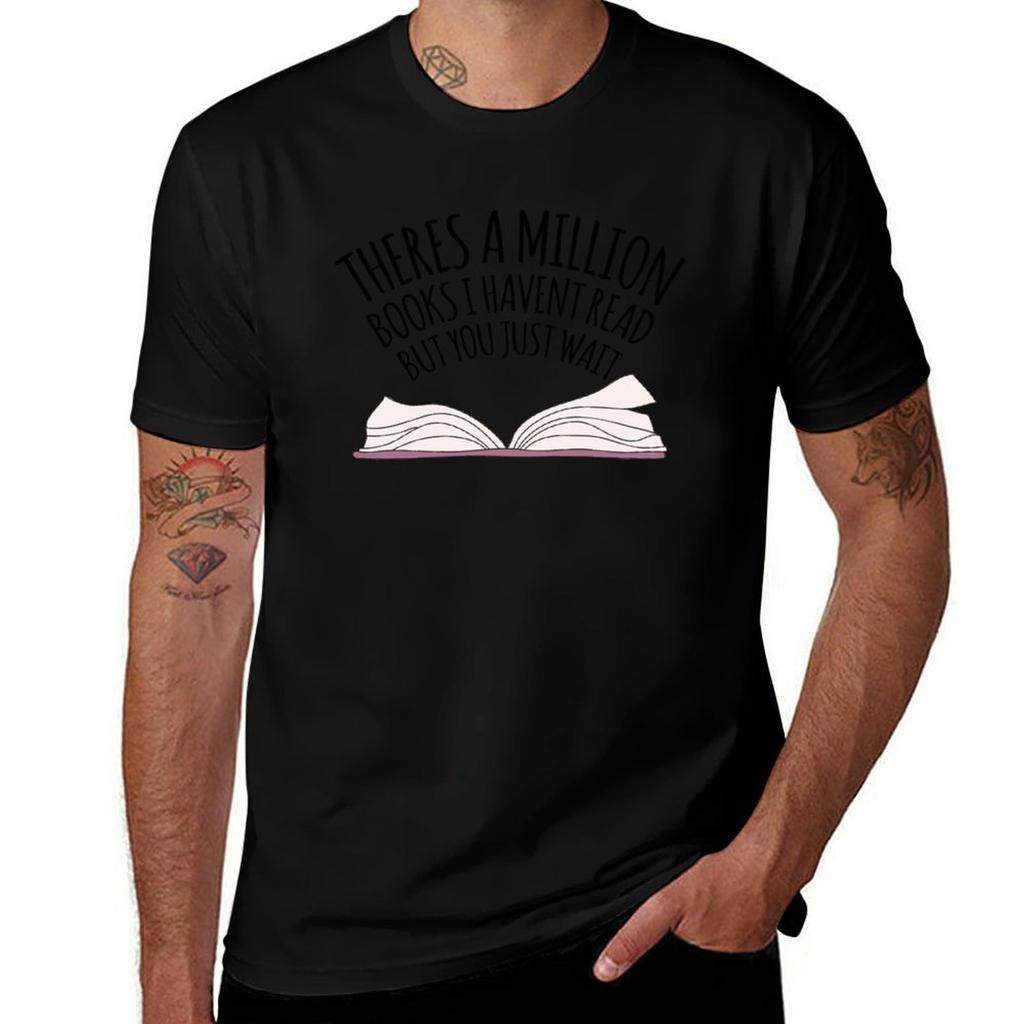 Theres A Million Books I Havent Read Book Lovers Tshirt Basic Short Sleeve Cotton Blend Tshirt