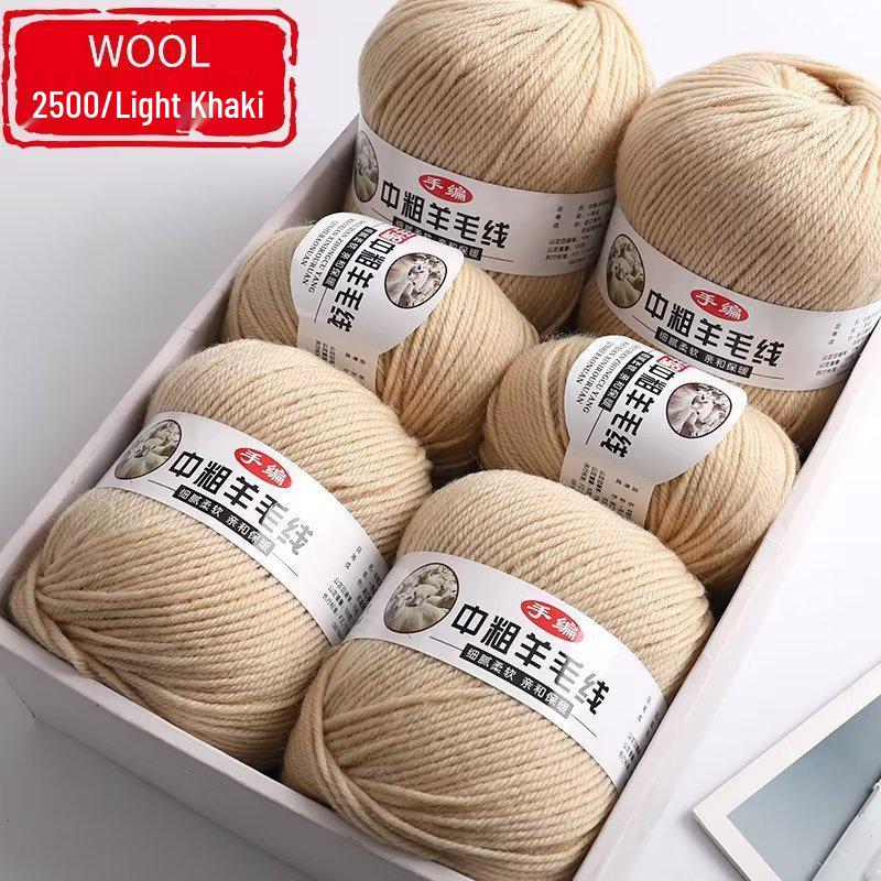 Medium-Thick Fuzzy Wool Yarn Balls for Handmade DIY Crochet & Knitting: Ideal for Scarves & Sweaters