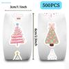 500Pcs/Roll Christmas Tree Decorative Stickers Christmas Gift Wrapping Label Sticker Reward Stickers Scrapbook Decals