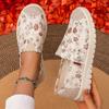 Letnie damskie buty płaskie, oddychające i miękkie buty codzienne, modne buty płócienne, buty sportowe