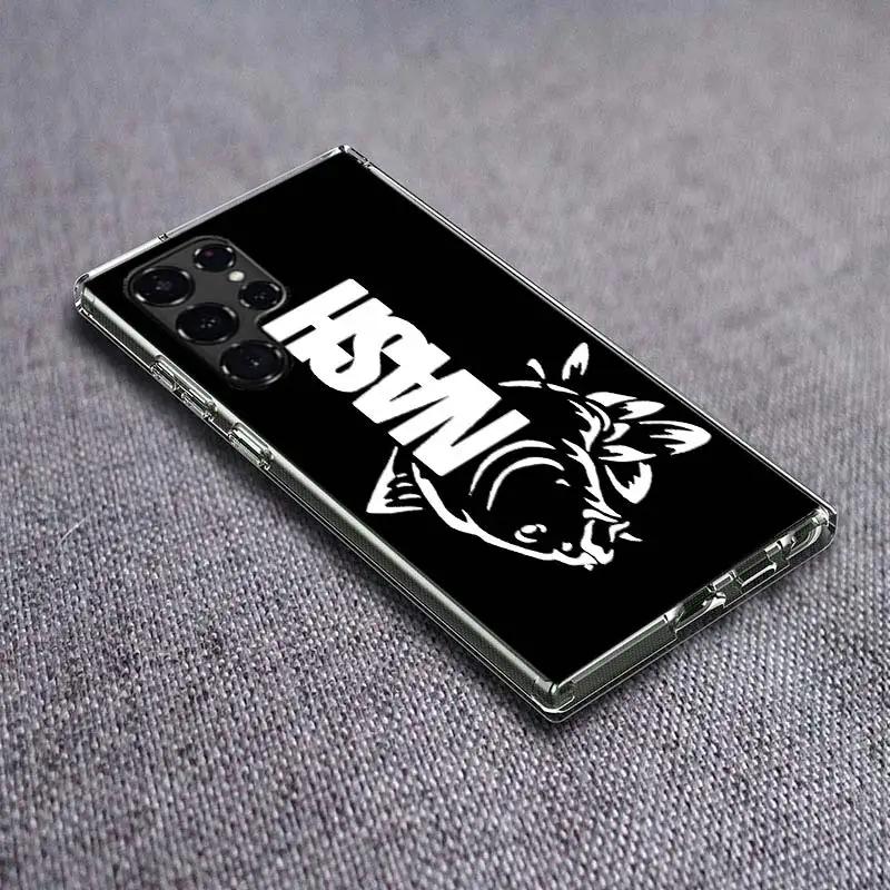 Nash Fishing Logo Clear Phone Case for Samsung Galaxy S21 Plus S24 S23 S20 FE S22 S26 Ultra S25 Edge TPU Capa Cases Cover Shockp
