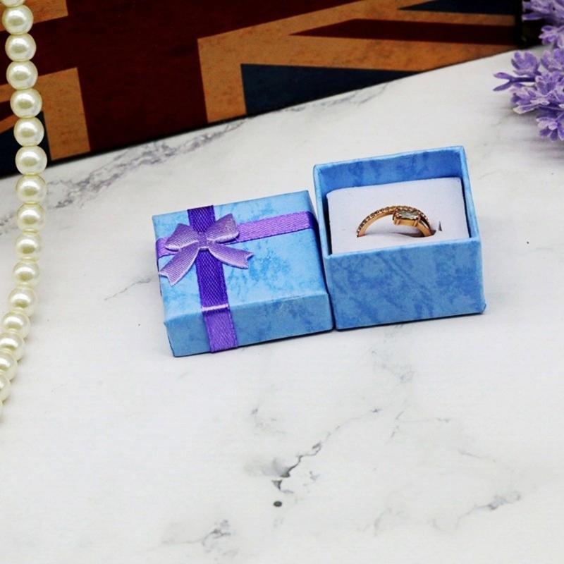 Pack of 30 Jewelry Gift Storage Boxes Small Cardboard Box with Lid and Bowknot for Rings Pendants Necklaces Earrings