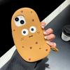 For iPhone 15 Silicone Case Cute 3D Potato Design Shockproof Phone Back Cover