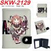 SPY x FAMILY Anime Geldbörse Druckknopf Vertikaler Druck PU-Leder Wasserdicht Langlebig Kartenhalter Anya Loid Yor Münzbörse