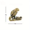 Retro Brass Parrot Catching Dragon Ornament Desktop Study Four Treasures Pen Holder Shelf Home Decoration Crafts Bird Figurines