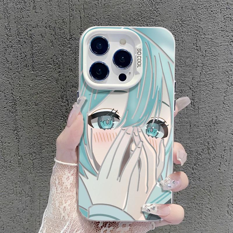 

Black Line Hatsune Miku Frosted Case for Xiaomi Mi 15 14 14T 13 13T 12 12T 12X 12S 11 Lite POCO F6 F5 X6 X5 M6 Pro 5G 4G Cover POCO X3 Pro