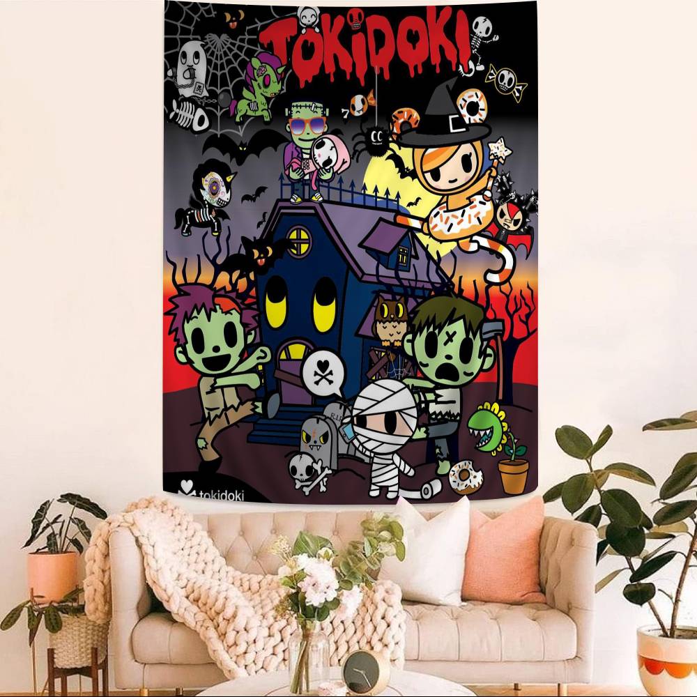 Japan Tokidokis Cartoon Tapestry Art Science Fiction Room Home Decor Wall Hanging Sheets