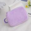 Mini Fashion Plush Square Zipper Coin Purse Card Package Coin Bag Cute Purse Key Earphone Pouch Women Thin Small