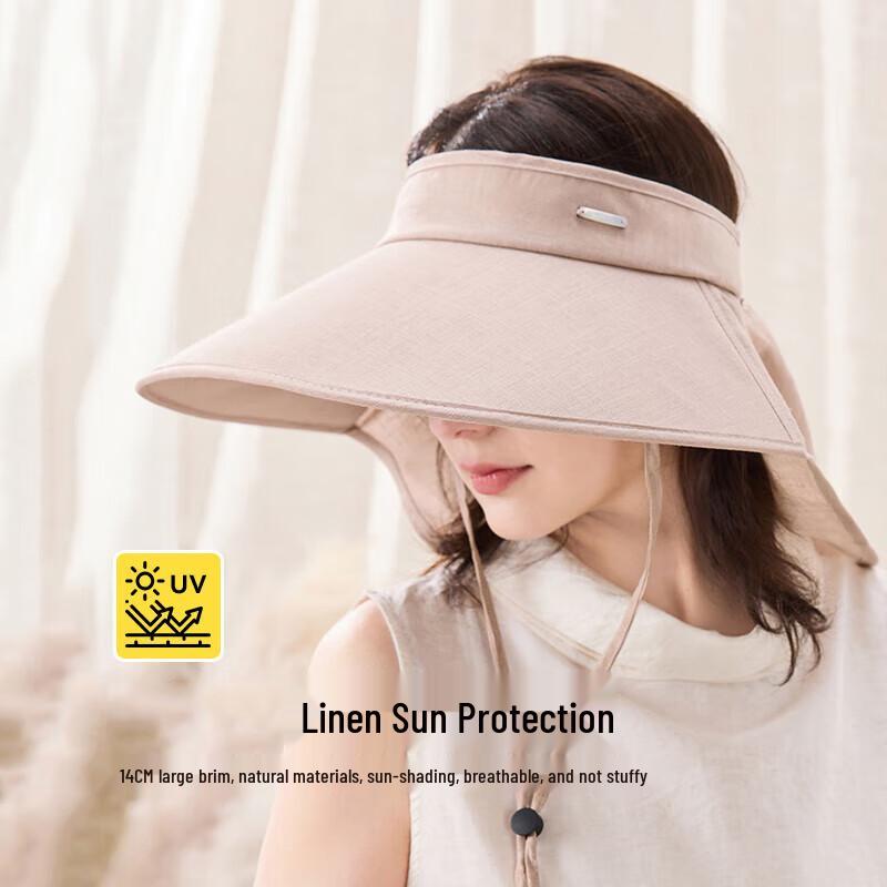 JIUMU Women's Summer Linen Sun Visor