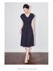 Light Luxury French Slimming Irregular Ruched Waist Tie Dress - Women's Summer Fashion