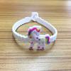 5 Stück Cartoon-Einhorn-PVC-Armbänder für Kinder, Geschenke, niedliche verstellbare Armbänder