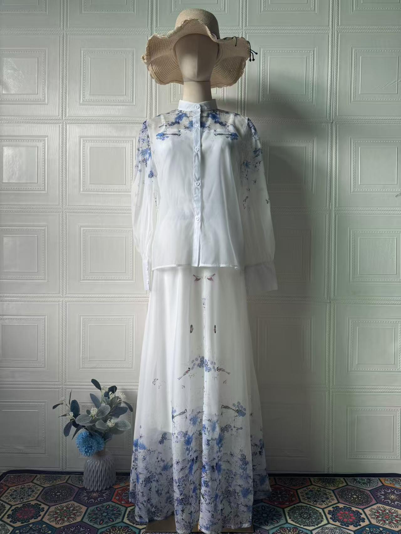 

Elegant 2025 Retro Long Sleeve Waist-Tied Dress for Women - Spring Collection M