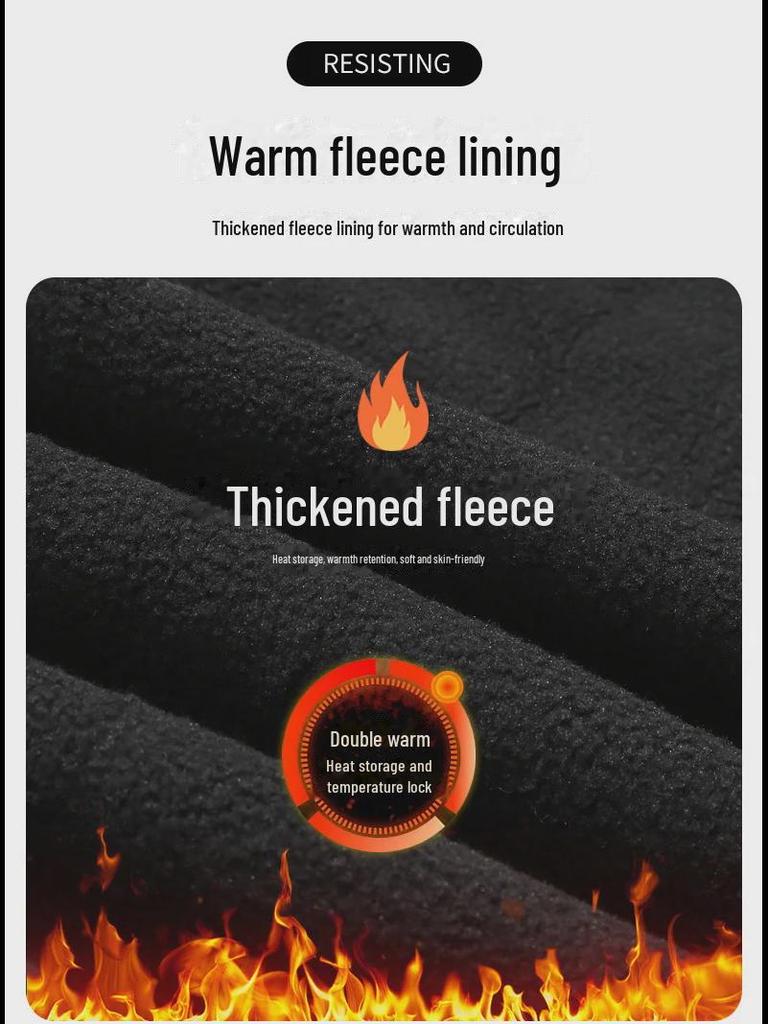 Plüsch-Stehkragenjacke für Herren: Dick, lässig, lockere Passform für Herbst/Winter, ideal für Personen mittleren Alters und ältere Menschen.