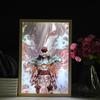 23cm/9.06in Anime Color Light Painting Night ONE PIECE Demon Slayer Peripherals Led Bedroom Table Lamp Crafts Collectible Decor