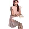 French Flying Sleeves, Sweet Temperament and Thin Women's Summer New Internet Celebrity Round Neck Age-reducing Short Dress