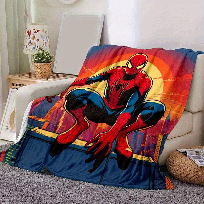 1pc Spider-Man Printing Blanket - Soft, All-Season Throw for Office Blanket, | Personalized Gift with Adorable Cartoon Design