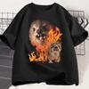 Funny Rock Hyrax Fire Meme T Shirts Womens Silly T Shirts Ugly Crazy T Shirts Summer Possum Rac