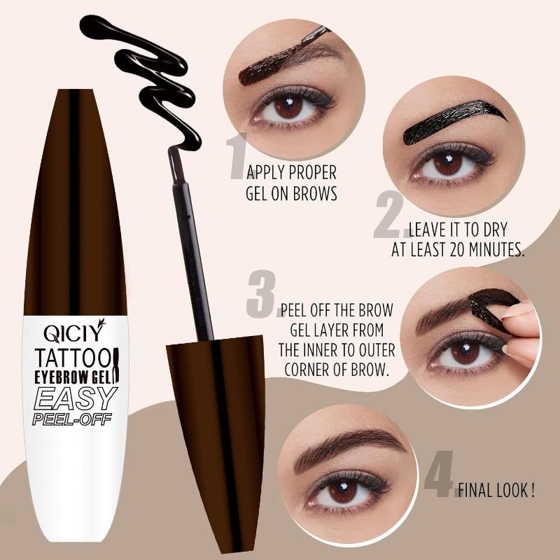 Qiciy Peel Off Eyebrow Gel Long Lasting Waterproof Smudge Proof