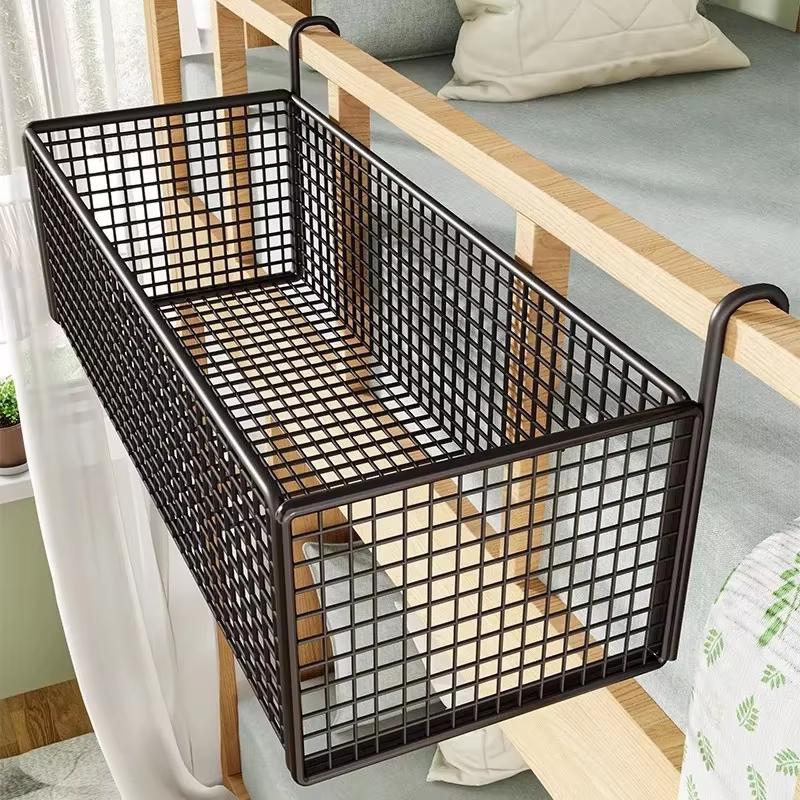 Senza Fori Senza Danni al Telaio del Letto Scaffale Portaoggetti da Comodino per Letto da Dormitorio Cesto Porta Snack per Letto a Castello
