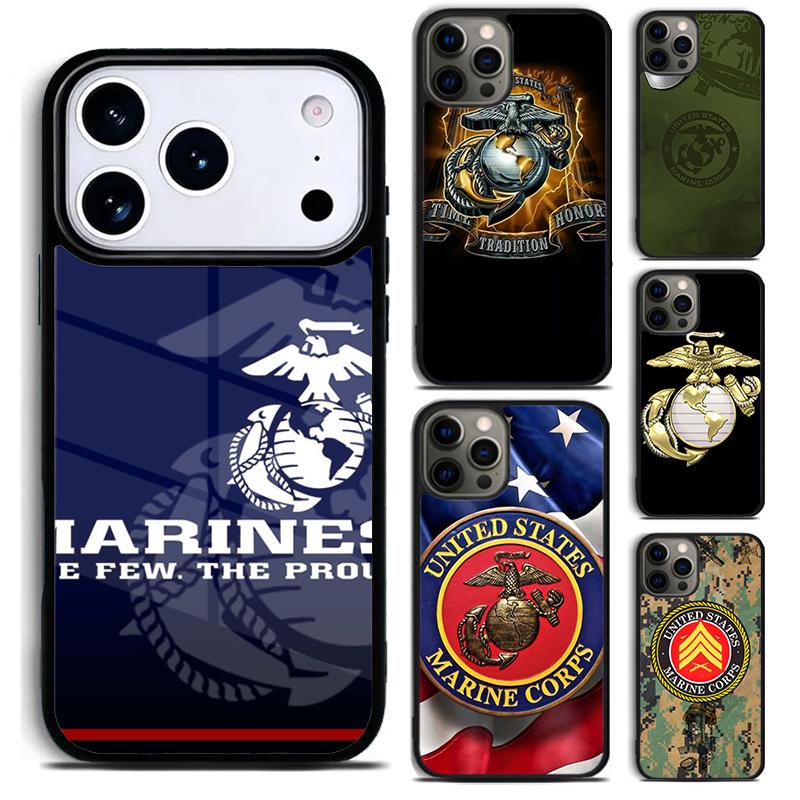 Veteran Marine Corps Phone Case For iPhone 17,16e,15,14,13,12,11,Mini,Pro,MAX soft Silicone Cover