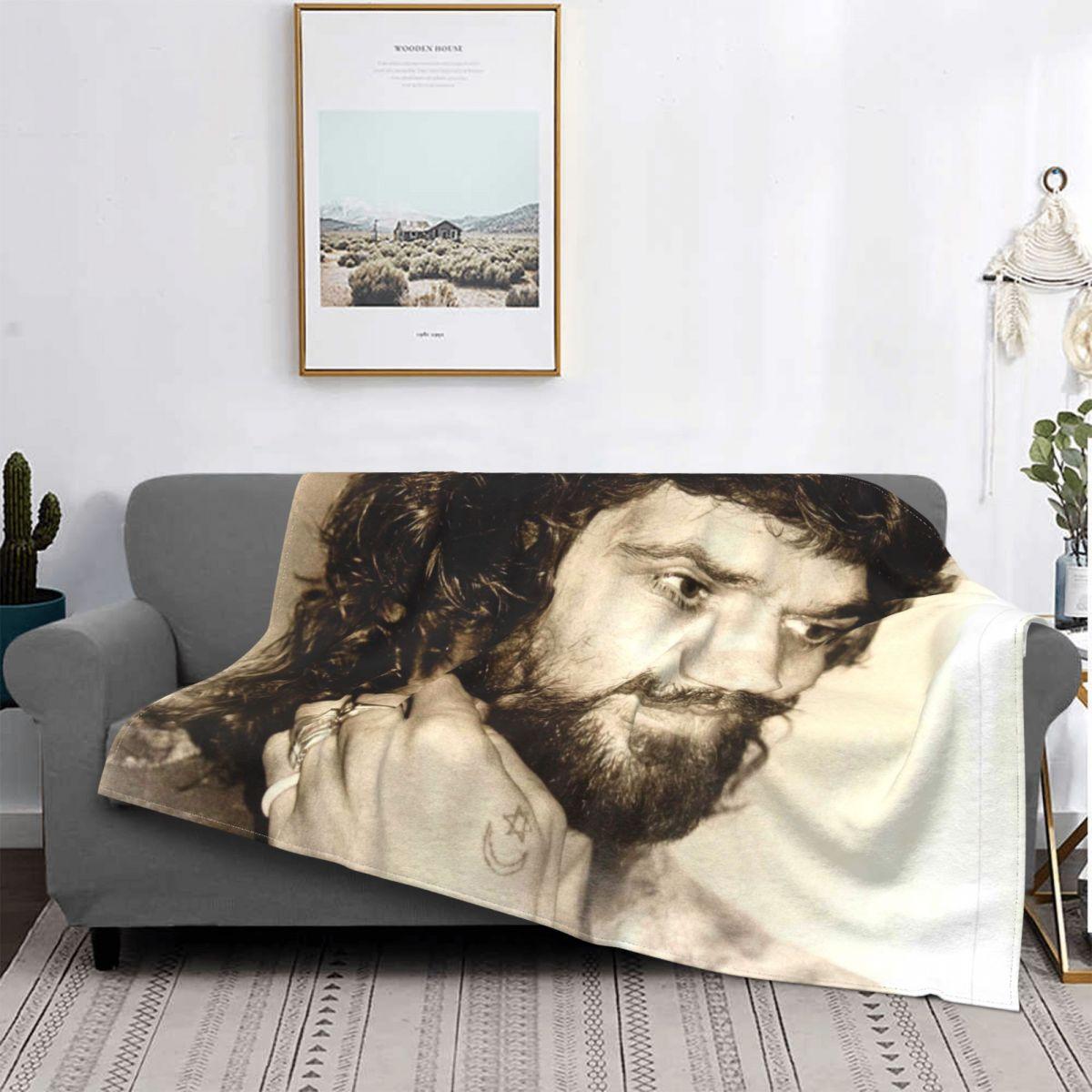 

Мягкое фланелевое покрывало для дивана с изображением креветок, певца фламенко Камарон де ла Исла, одеяло для подарка на все сезоны