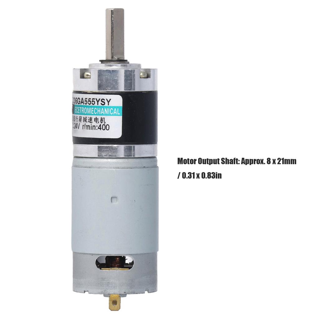 Gear Motor 400RPM CW CCW Rotation Large Torsion Adjustable Speed Reduction DC24V