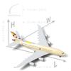 123QIYUMOKE A380 1/300 Scale Diecast Metal Airplane Model - A380 Sky Jumbo Etihad 380 Model Airplane with Stand (7.5" Long), Aviation Enthusiast Gift