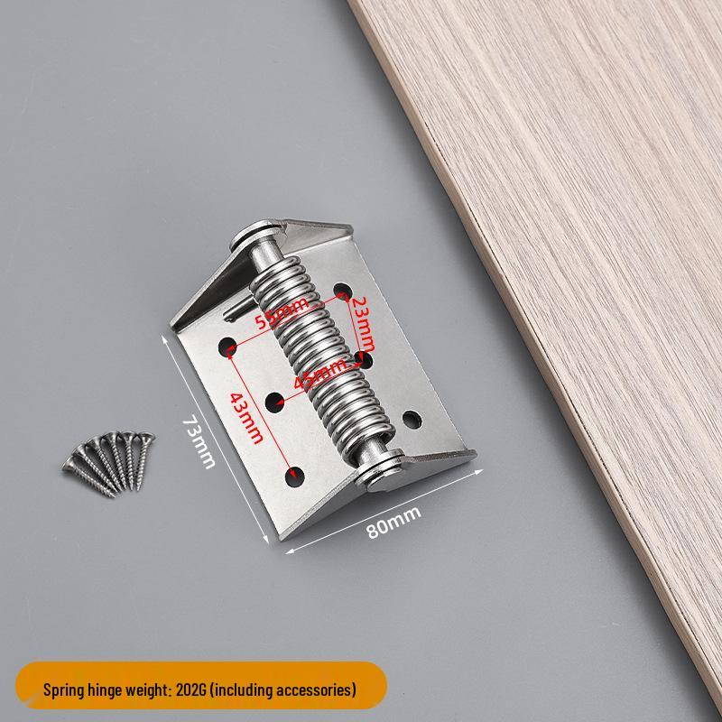 Automatic Closing Spring Hinge for Cabinet Doors – Heavy-Duty Load-Bearing Rebound Hinge