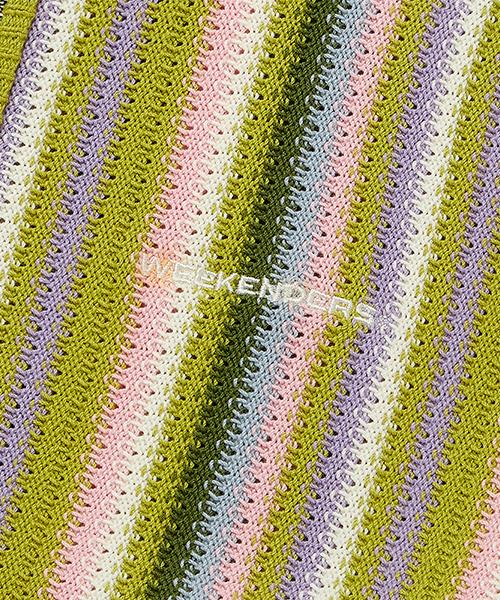 Wkndrs Stripe Knitted Zipup (Green)