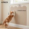 4Pcs 15x60cmSelf-Adhesive Cat Scratching Board, Thickened Ribbed Texture Cat Furniture Protector for Bedside, Cabinet & Sofa