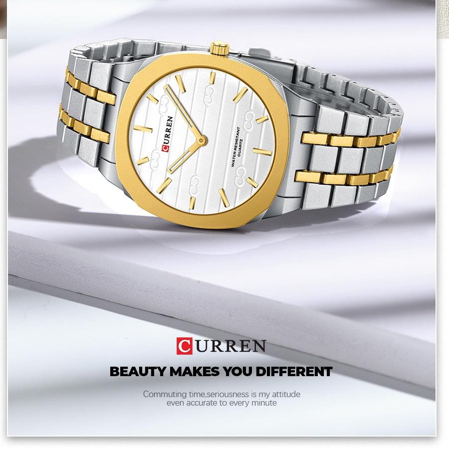 CURREN Fashion Brand Thin Quartz Watch Simple Personalized Colors Wristwatches Waterproof Clock