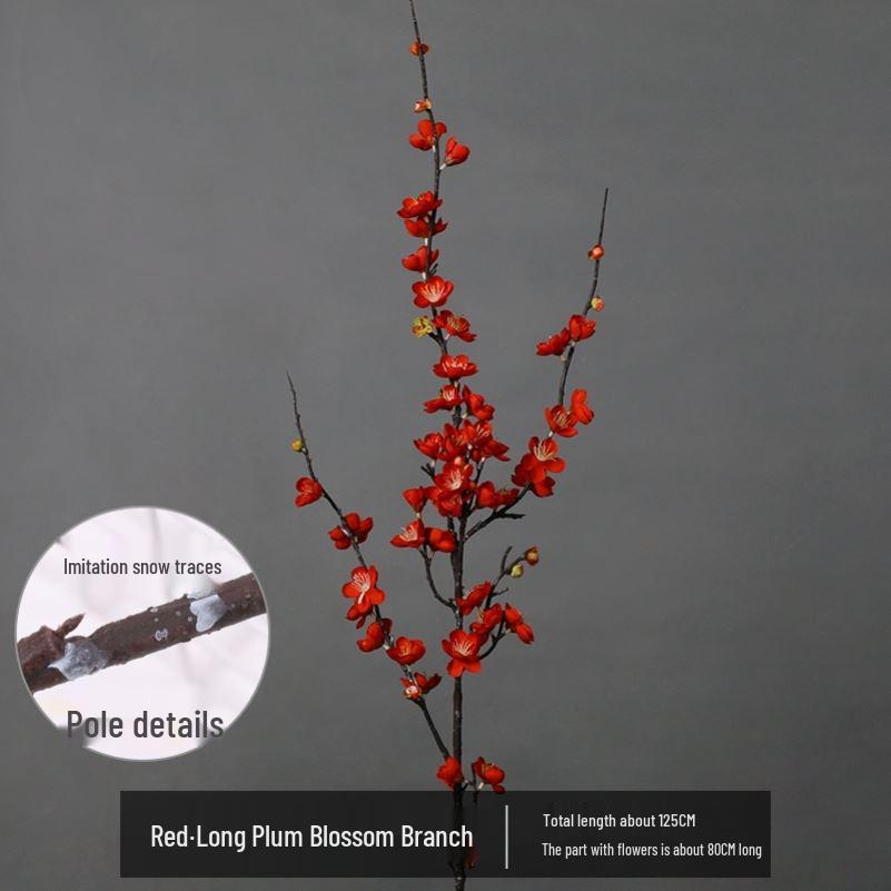 Artificial Plum & Peach Blossom Bonsai: Winter Sweet Flower Decor for Living Room or Study